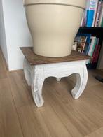 Plant tafel / side table hout, Ophalen, Zo goed als nieuw, 25 tot 50 cm, Rechthoekig
