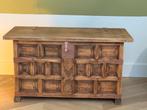 Antiek Spaanse Barok-stijl dekenkist (rond 1950) met sleutel, Ophalen, Gebruikt, 100 tot 150 cm, 50 tot 75 cm