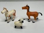 Vintage 1970 Fisher Price Little People koe paard en schaap, Gebruikt, ., Overige typen, Ophalen of Verzenden