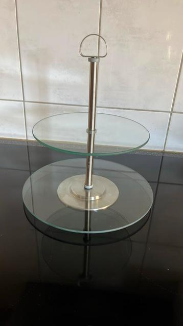 Glazen Etagere - Zo goed als nieuw! beschikbaar voor biedingen