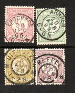 821 nvph 30-33 cijferzegels 1876-1894 gebruikt zie scan., Postzegels en Munten, Postzegels | Nederland, Ophalen of Verzenden, T/m 1940