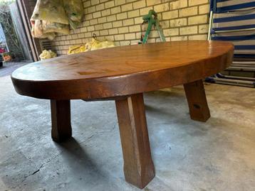 Ronde mooie eiken salontafel 110cm beschikbaar voor biedingen