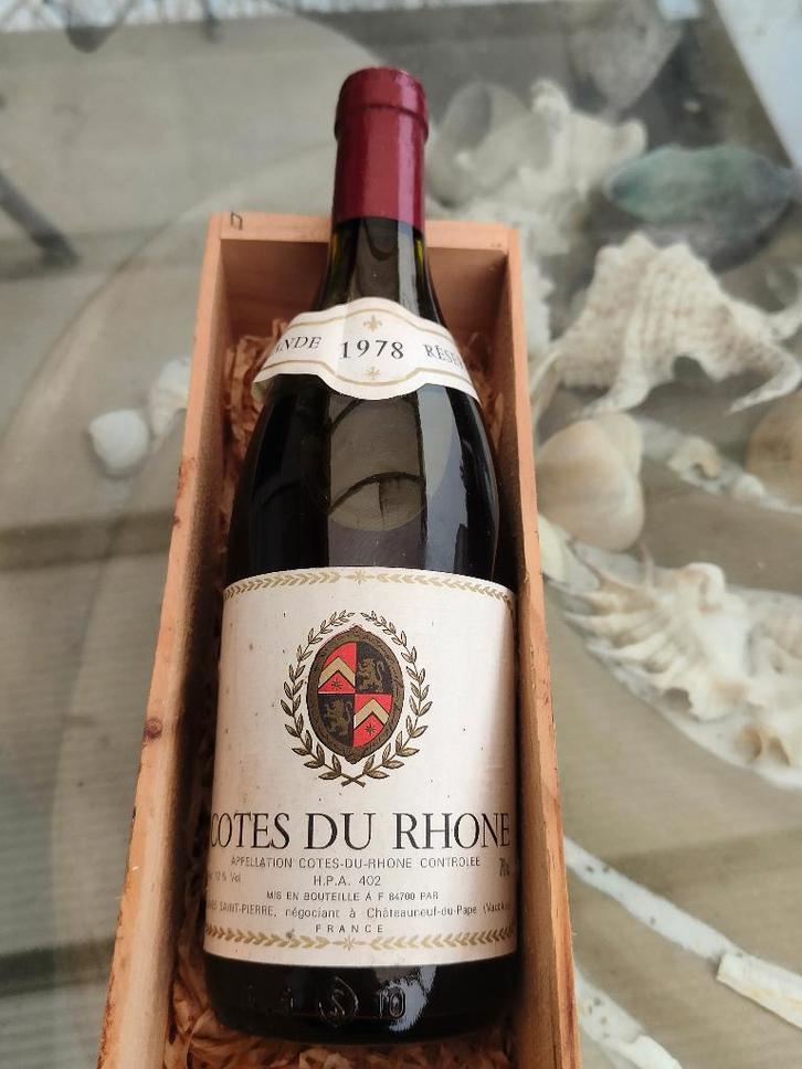 Cotes du Rhone 1978, Verzamelen, Wijnen, Nieuw, Rode wijn, Frankrijk, Vol, Ophalen of Verzenden