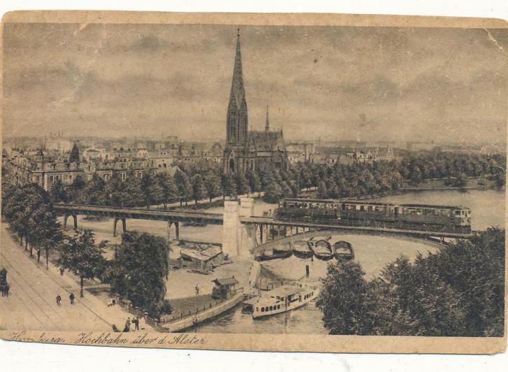 1259 Hochbahn uber d. Alsten, Verzamelen, Scheepvaart, Kaart, Foto of Prent, Ophalen of Verzenden