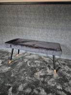 Halbank zwart velvet met goud, Huis en Inrichting, Ophalen of Verzenden, Zo goed als nieuw, Eenpersoons, Minder dan 150 cm