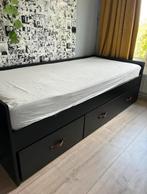 Bopita bedbank Floris zwart met 3 lades, Kinderen en Baby's, Kinderkamer | Bedden, Ophalen, 85 tot 100 cm, Zo goed als nieuw, Matras