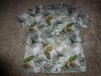 HAAST NIEUW 1 beige / groen bedrukt shirt korte mouw maat M, Ophalen of Verzenden, Zo goed als nieuw, Maat 48/50 (M), Groen