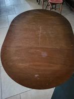 Ovale houten eettafel, Ophalen, Gebruikt, 100 tot 150 cm, Klassiek