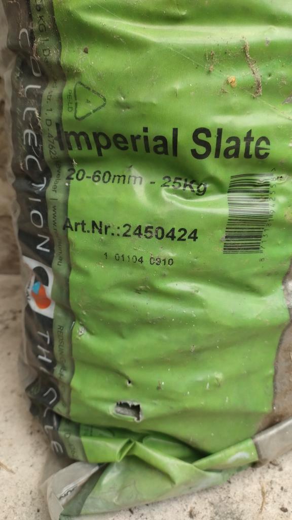 Imperial Slate - Leisteen Split, Tuin en Terras, Grind, Keien en Split, Gebruikt, Split, Grijs, Leisteen, Ophalen