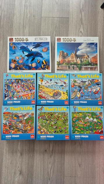 8 Puzzels - 1000 stukjes - Nieuw/Zo goed als nieuw beschikbaar voor biedingen
