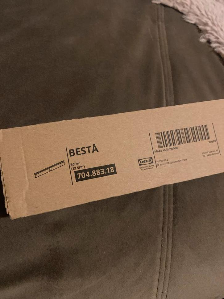 Besta Wandrail Nieuw in Doos - 60cm, Huis en Inrichting, Kasten | Wandmeubels, Nieuw, Minder dan 100 cm, Minder dan 150 cm, 25 tot 50 cm