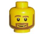 Lego Minifigure, Head Beard Brown Angular with White Pupils, Kinderen en Baby's, Speelgoed | Duplo en Lego, Ophalen of Verzenden