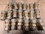 19 stuks knelkoppeling  verloop 12-15 mm, Ophalen of Verzenden, Nieuw, Koper, Overige typen