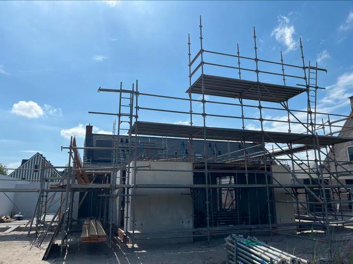 Systeemsteiger te huur, Doe-het-zelf en Verbouw, Steigers, Zo goed als nieuw, Gevelsteiger, 5 meter of hoger, Ophalen