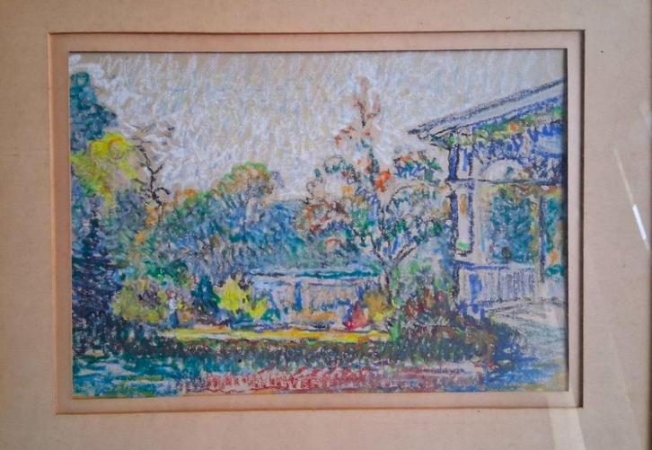 Pointilistiesch schilderij gesigneerd, Antiek en Kunst, Kunst | Schilderijen | Klassiek, Ophalen of Verzenden