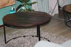 Houten salontafel, Huis en Inrichting, Tafels | Salontafels, Ophalen, Gebruikt, 50 tot 100 cm, Rond