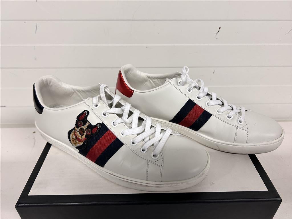 A7186 Gucci Ace Year of the Dog Sneakers [Maat 39], Kleding | Heren, Schoenen, Gedragen, Zwart, Ophalen of Verzenden