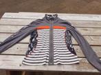 Grijs/wit gestreept vest met oranje baan, z.g.a.n., Maat 38/40 (M), Betty Barclay, Ophalen of Verzenden, Zo goed als nieuw