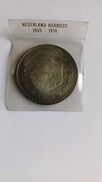 Nederland Herrijst ƒ 10,00 / zilver / plastic verpakking, Koningin Juliana, Zilver, Ophalen of Verzenden, Losse munt