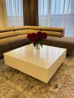 Salon Tafel Wit 100x100 CM, Ophalen, Gebruikt, Vierkant, Minder dan 50 cm