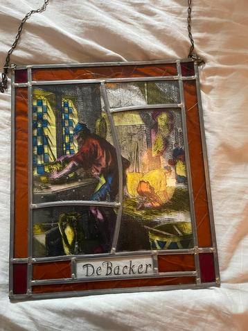 Glas in lood raam - De Backer beschikbaar voor biedingen