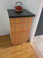 1ladekastje met stenen blad, Huis en Inrichting, Ophalen, Gebruikt, Hout, 50 tot 75 cm