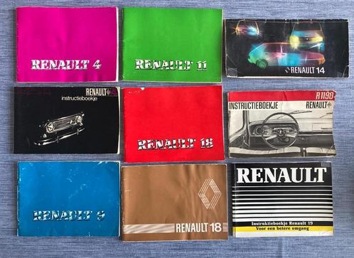 9 Renault instructieboekjes van de jaren '70 en '80., Auto diversen, Handleidingen en Instructieboekjes, Ophalen of Verzenden