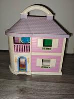 Vintage Poppenhuisje inklapbaar draagbaar Bluebox, Ophalen of Verzenden, Gebruikt, Poppenhuis