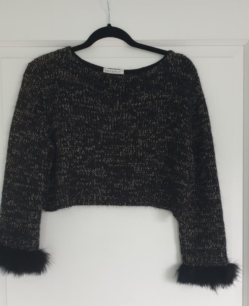 Respect Cropped Trui  |  NIEUW, Kleding | Dames, Truien en Vesten, Ophalen of Verzenden, Nieuw, Zwart