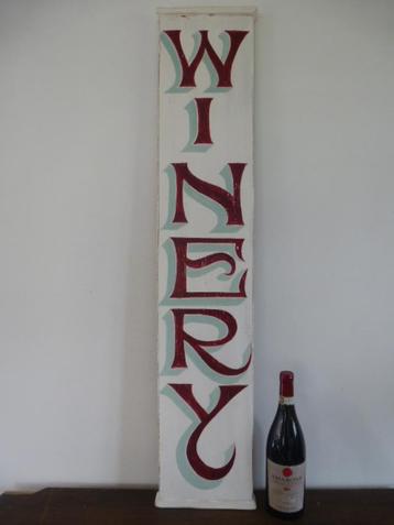 Houten bord Winery / handgeschilderd / wijn winkel / vintage beschikbaar voor biedingen