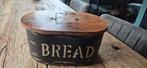 Breadbox  Oud blik met mango houten deksel, Huis en Inrichting, Ophalen of Verzenden, Zo goed als nieuw, Rond, Hout