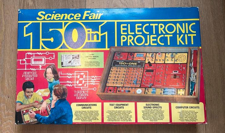 Science Fair 150-in-1 Electronic Project Kit (doos & handl.), Hobby en Vrije tijd, Elektronica-componenten, Zo goed als nieuw