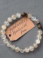 759 Edelsteen armband pyrolisite / pyrolusiet 8mm, Overige kleuren, Nieuw, Ophalen of Verzenden, Elastiek