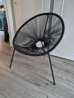 Zwarte Draadstoel - Modern Design, Huis en Inrichting, Stoelen, Ophalen, Zwart, Zo goed als nieuw, Metaal