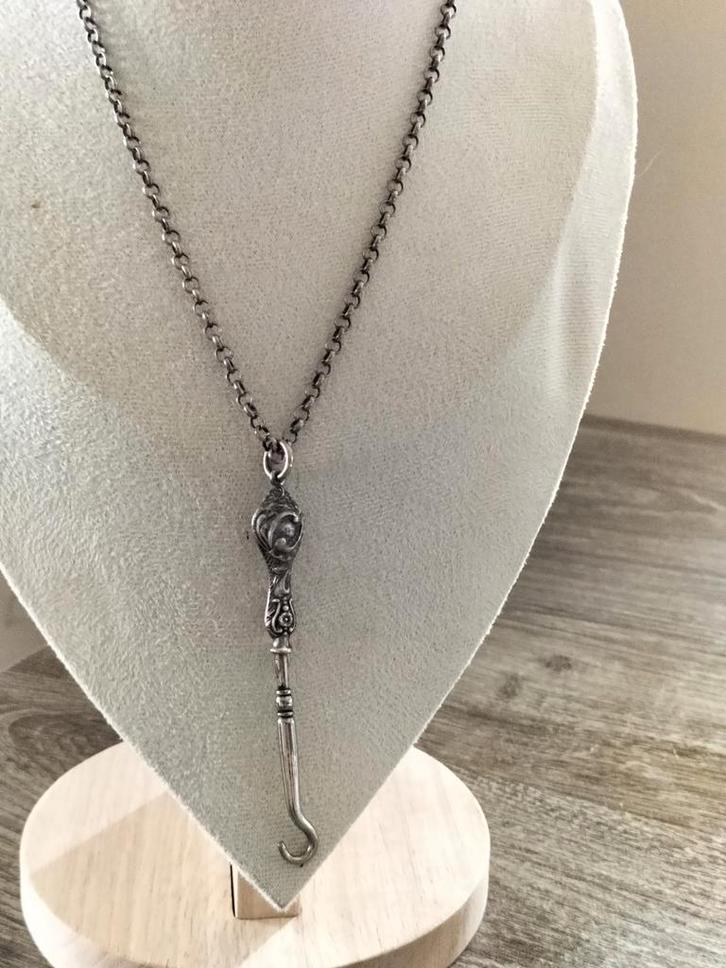 Antieke zilveren edwardiaanse knoop haak, Antiek en Kunst, Antiek | Goud en Zilver, Verzenden