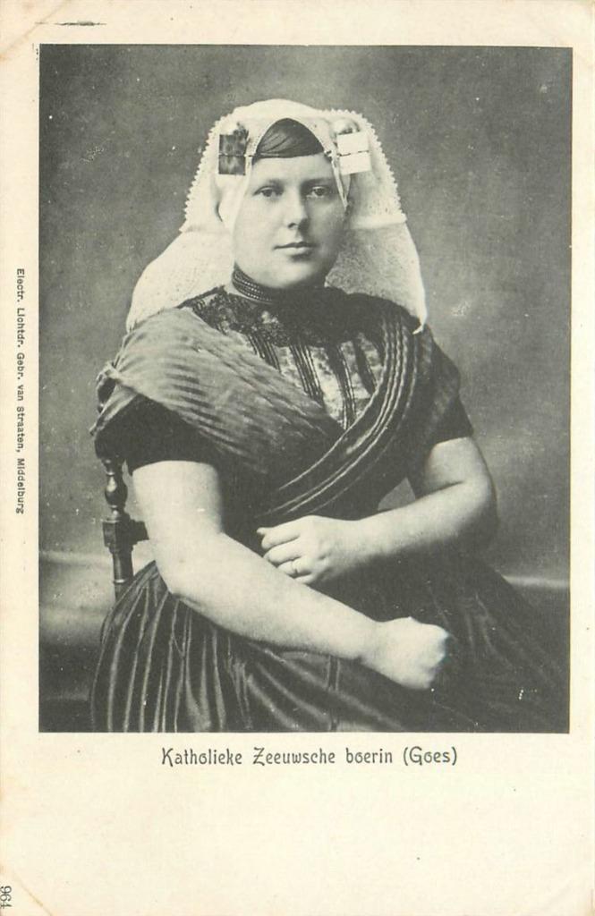 701123043 Goes Katholieke Zeeuwsche Boerin, Verzamelen, Ansichtkaarten | Nederland, Zeeland, Voor 1920, Verzenden