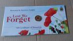 RSL $10 donatiecertificaat $2 Poppy munt 2012 uit Australie, Ophalen of Verzenden, Setje