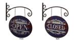 Open Closed uithangbord reclamebord van metaal wandbord deco