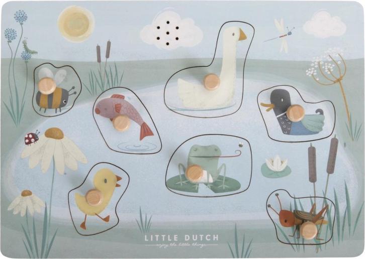 Little Dutch - Geluidenpuzzel - FSC - Little Goose, Kinderen en Baby's, Speelgoed | Kinderpuzzels, Nieuw, 6 maanden tot 2 jaar