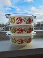 3 Superdegelijke vintage JAJ Anchor Hocking ovenschalen, Huis en Inrichting, Keuken | Servies, Ophalen of Verzenden, Overige stijlen