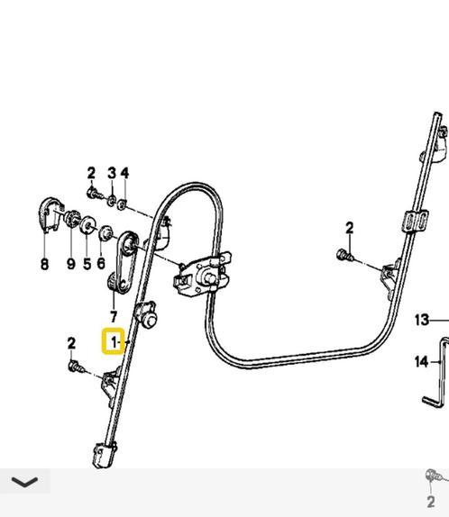 Raam bediening links hand BMW 3-serie E30 2 deurs 5132190461, Auto-onderdelen, Ruiten en Toebehoren, BMW, Gebruikt, Ophalen of Verzenden