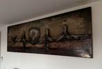Metalen schilderij in relief, Huis en Inrichting, Ophalen, 50 tot 75 cm, Overige typen, 125 cm of meer