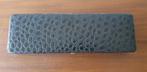 Vintage opbergdoos doos bruin skai leer 32 x,5 x 10 x 3,5 cm, Ophalen of Verzenden