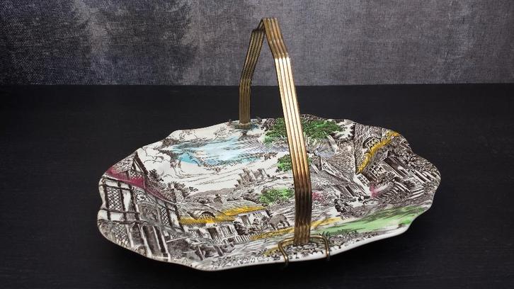 Engels SCHAALTJE met Beugel ~ "Quiet Day" Grindley Pottery, Antiek en Kunst, Antiek | Servies los, Ophalen of Verzenden