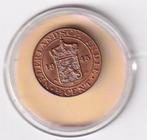 Nederlands Indie 1/2 Cent 1945 PP met randtikje, Verzenden, Koningin Wilhelmina, Overige waardes, Losse munt