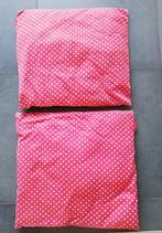 2 kussens rood met witte stippen Cotton & Co, Ophalen of Verzenden, Gebruikt, Rood, Vierkant