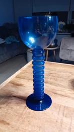 Blauwe Glazen Kandelaar, Antiek en Kunst, Ophalen of Verzenden