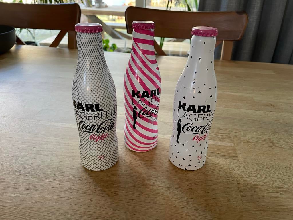 3x Coca-Cola Light aluminium fles – Karl Lagerfeld (2011), Verzamelen, Merken en Reclamevoorwerpen, Ophalen of Verzenden, Nieuw