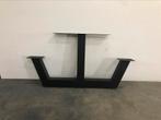 Industriele Metalen picknickset onderstel ZWART TAFEL, Ophalen of Verzenden, Nieuw, Rechthoekig, Kunststof
