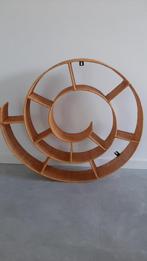 Vintage groot rotan cd rek, wandrek rond voor leuke items, Ophalen of Verzenden, Zo goed als nieuw, Cd's
